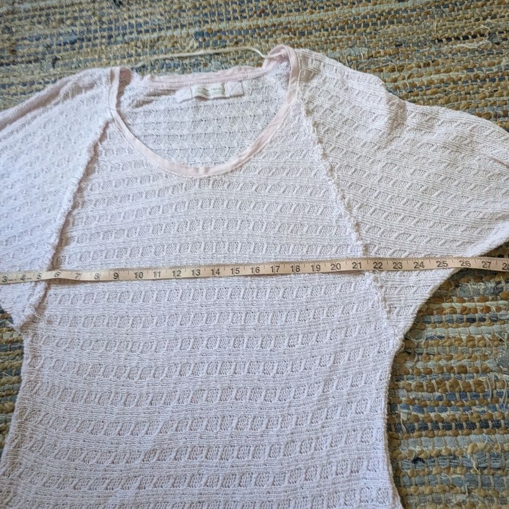 We The Free Free People Light Pink Open Knit Sweater Top L Bohemian Fairycore Et - Picture 6 of 7